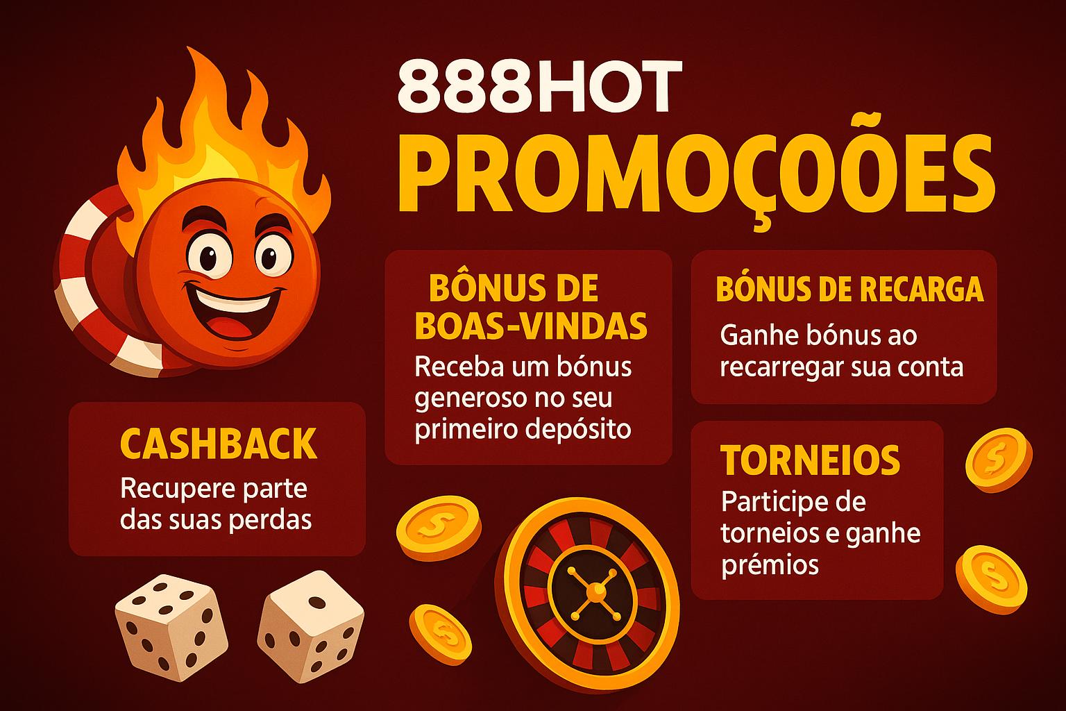 O bônus promocional 888HOT é uma ótima maneira de começar sua aventura